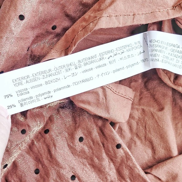 Zara 3-4 Gold Copper Shiny Shimmer Dress NWT - Picture 5 of 5